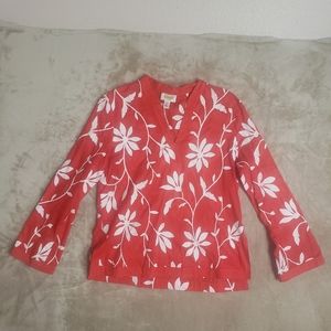 Talbots embroidered blouse,  size 12